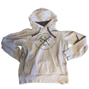 The North Face Mens Small Hooded Sweatshirt Gray